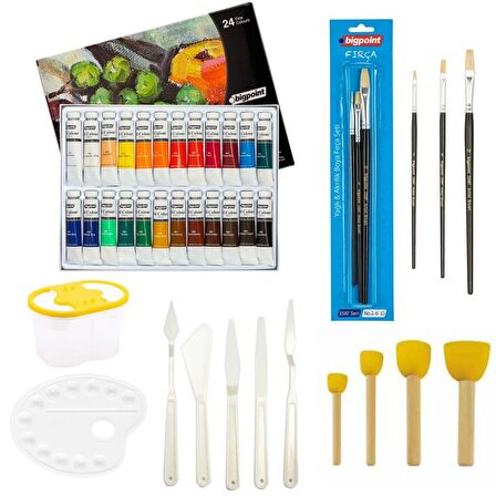 Bigpoint Yağlı Boya Seti 12 ml Tüp x 24 Renk Lise Başlangıç Seti