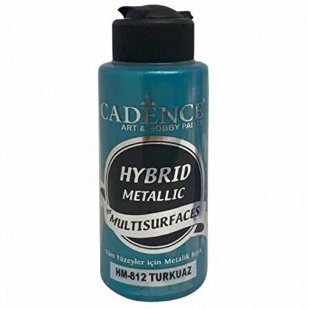 Cadence Yayınları Hybrid Metallic For Multisurfaces Metalik Akrilik Boya 120ml Turkuaz 812