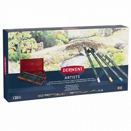 Derwent Artists Pencil 120'li Ahşap Kutu (Kuru Boya Kalemi)