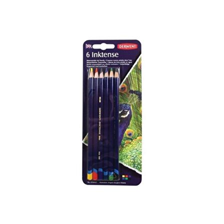 Derwent Inktense Pencil Kuru Boya Kalem Seti 6'lı Blister (Mürekkep Kalemi)