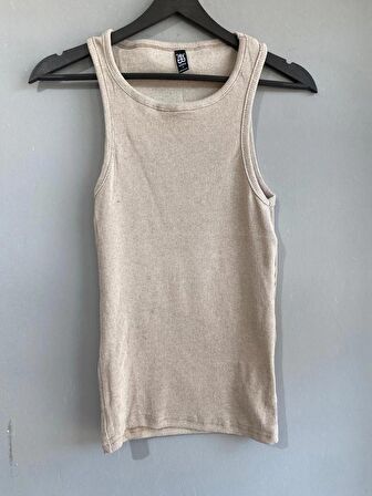 Unisex Likralı Fitilli Slim Fit Atlet