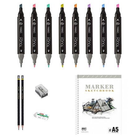Shinhan Art Touch Twin Marker Pen : Çift Uçlu Marker Kalemi Çizim Seti 3