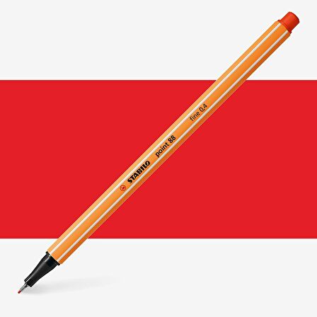 Stabilo Point 88 Fineliner Pen 0.4mm İnce Keçe Uçlu Kalem Kırmızı