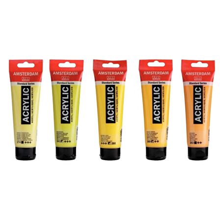 Talens Amsterdam Akrilik Boya 120ml 5'li Set Sarı Güneş Tonu Renkleri