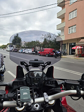 MOTOCAM Honda Afrika Twin CRF 1000 Ön Cam 2016-2020 Model 55cm Açıkfüme Renkli 4mm UZUN CAM