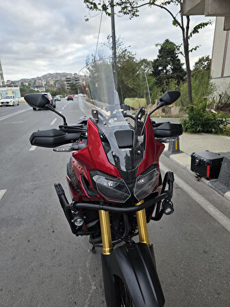 MOTOCAM Honda Afrika Twin CRF 1000 Ön Cam 2016-2020 Model 55cm Şeffaf Renkli 4mm UZUN CAM