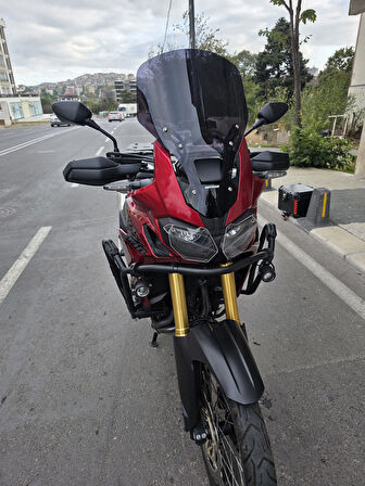 MOTOCAM Honda Afrika Twin CRF 1000 Ön Cam 2016-2020 Model 55cm Siyah Renkli 4mm UZUN CAM