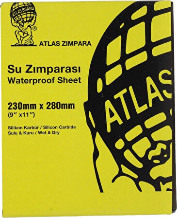 Atlas 188 Su Zımparası 220 Kum - 3 Adet