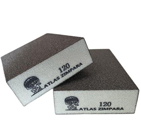 Atlas Sünger Zımpara - Kalın 4 Taraflı - 120 Kum - 5 Adet