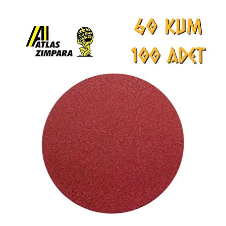 Atlas GT888 Yuvarlak Disk Cırt Zımpara 115 mm - P60 Kum - 100 Adet