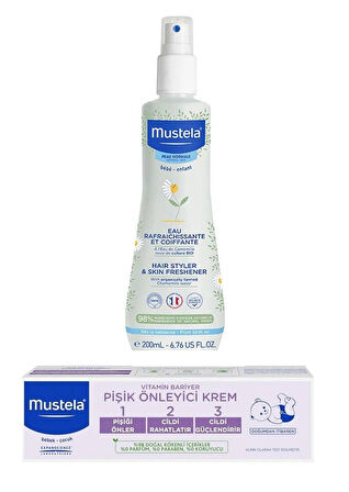 Mustela Canlandırıcı ve Şekillendirici Sprey 200 ml- Vitamin Barrier 1-2-3 Cream 50ml