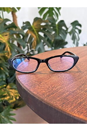 Aventino Siyah Cat Eye Küçük Çekik minik Retro Mavi Işım Korumalı Gözlük Ekran okuma Gözlüğü