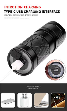 Powerbank Özellikli Zoomlu Led El Feneri Model 201