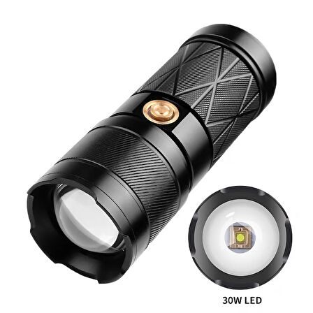 Powerbank Özellikli Zoomlu Led El Feneri Model 201
