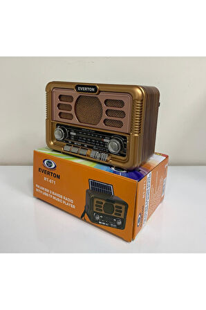 Usb Bt Radyo Nostajık Solar Paneli Müzik Çalar Rt-671