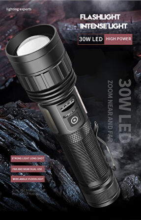 PeakStar Ps-6153 10000 Lümen Zoomlu Mıknatıslı TG Cob Led Powerbank Özellikli Profesyonel El Feneri