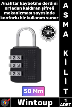 #Kilit Çelik Gövde Güvenli Metal Su Geçirmez Uzun Ömürlü Dayanıklı Kaliteli Şifreli Asma Kilit 50 Mm
