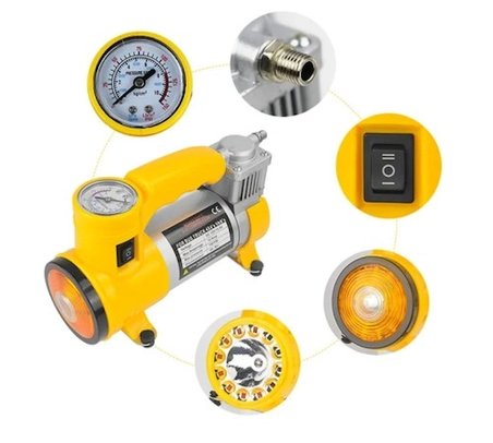 #Kompresör 12V Çakmaklık Girişli Taşınabilir Metal Lastik Şişirme 150 PSI 35 LPM Oto Hava Kompresörü