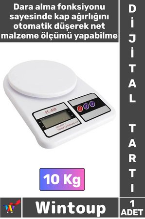 #Tartı Elektronik LCD Ekran 1 Gr Hassas Ölçüm Diyet Sporcu Mutfak Tartısı Şık Dijital Terazi 10 kg
