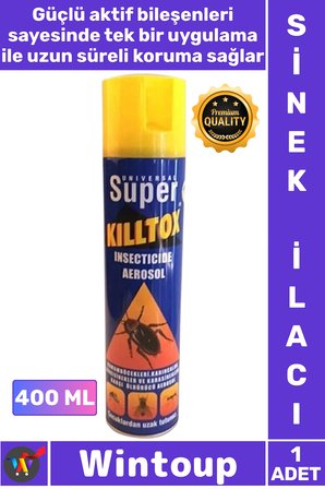 #Sinek Etkili Kovucu Haşere Öldürücü Güçlü Sprey Hızlı Formül Kokusuz Tam Koruma Sinek İlacı 400 ML