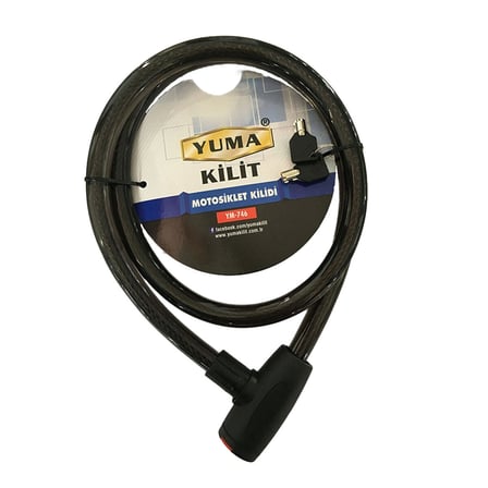 #Kilit Sağlam Halat Yüksek Güvenlikli 2 Anahtarlı Motor Tam Koruma 150 Cm 20 Mm Motosiklet Kilidi