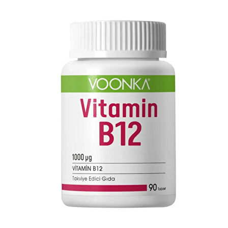 Voonka Vitamin B12 İçerikli Takviye Edici Gıda 90 Tablet