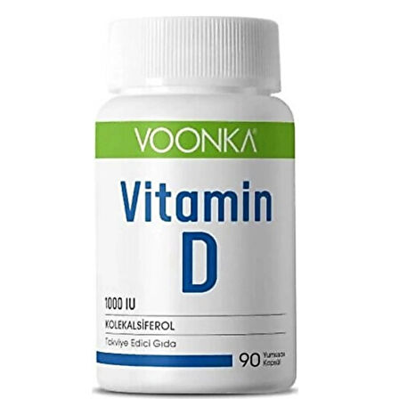 Voonka Vitamin D İçeren Takviye Edici Gıda 90 Kapsül