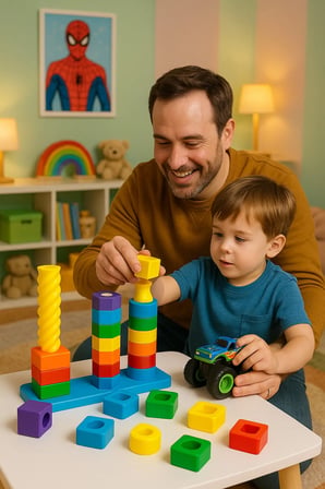 Organik Bazlı 3D Baskı Renkli Şekil Eşleştirme Oyuncağı - Eğitici Aktivite Seti - İnce Motor Gelişimi