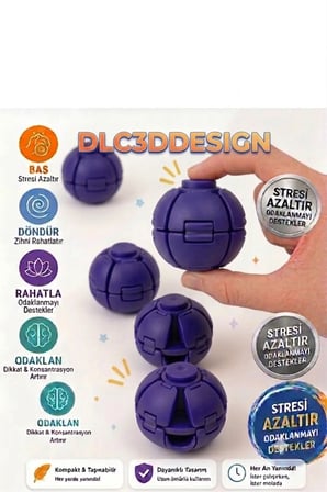 Çevirmeli Stres Topu / Stres Oyuncağı / Spinner Ball Bas, Dönsün, Rahatla!
