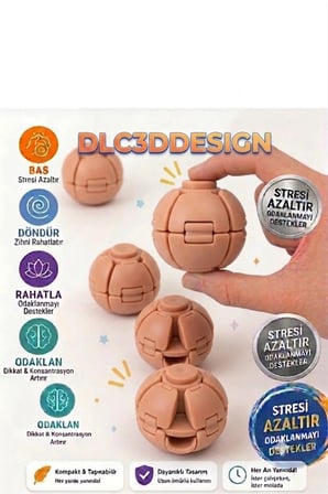 Çevirmeli Stres Topu / Stres Oyuncağı / Spinner Ball Bas, Dönsün, Rahatla!