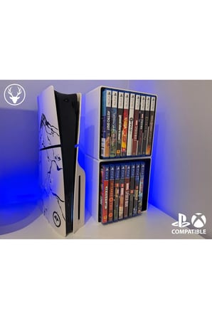 Modüler Oyun Konsolu Depolama Alanı, CD Stand Rafı, Ps5/Ps4/Xbox Uyumlu Oyun Kutusu (CD) Organizer