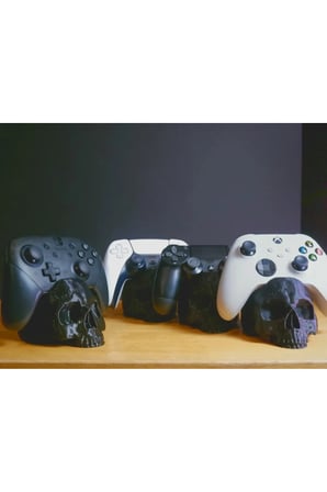 Dekoratif Kuru Kafa Detaylı Kol Standı, Oyun Kolu Tutucu  Stand, PS5/PS4/XBOX/NİNTENDO UYUMLU