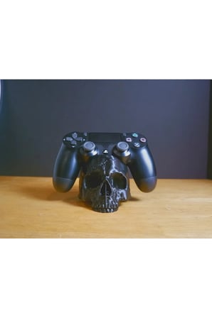 Dekoratif Kuru Kafa Detaylı Kol Standı, Oyun Kolu Tutucu  Stand, PS5/PS4/XBOX/NİNTENDO UYUMLU