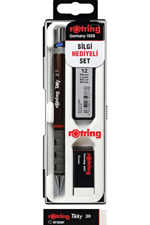 Tikky Mekanik Kurşun Kalem, Uç ve Silgi Seti, 0,7 mm Kalem
