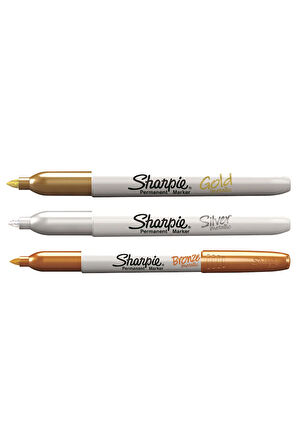 Metalik Markör, Karışık 3'lü Paket (Altın, Gümüş ve Bronz)