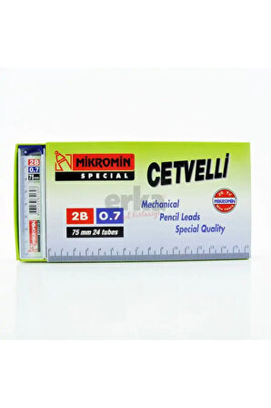 0.7 Cetvelli Min Uç 75 mm 2B (3 Adet)
