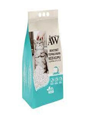 Animal World Beyaz Sabun Kokulu Topaklanan 10 Lt Bentonit Kedi Kumu