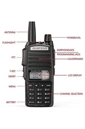 2 Adet Baofeng UV 82 Telsiz Alıcı-Verici 10 KM UV82 Telsiz Vhf Uhf Tarayıcı Telsiz UV-82 Tel