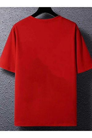 aya tırmanan astronot baskılı oversize basic o yaka unisex t-şhirt