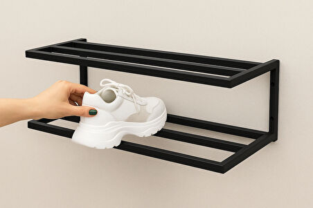 Duvara Monte Metal Ayakkabılık – Modern Loft Tarz