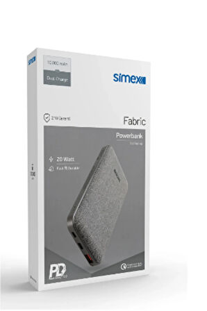 S-37 Fabric 22,5w/pd 10000mah Hızlı Şarj Power Bank