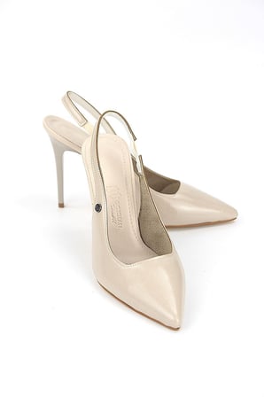 Zerina Bej Rugan Esnek Yumuşak Kaymaz Taban İnce Topuklu (11cm) Kadın Stiletto