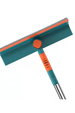 Teleskopik Çift Taraflı Çek Çekli Camsil Duvar Yüzey Cam Silme Aparatı Mop Mikrofiber