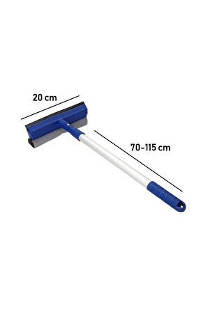 2 Adet Teleskopik Camsil Çekçek Mikrofiber Cam Silme Aparatı