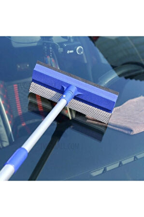 Teleskopik Camsil Çekçek Mikrofiber Cam Silme Aparatı Tablet Mop