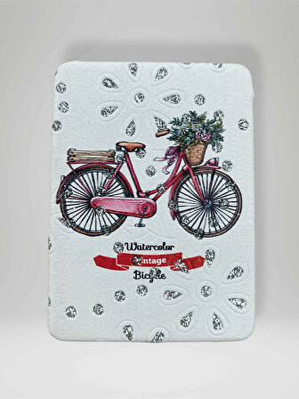 Işıltılı Bisiklet Temalı Çift Taraflı Cep Çanta Makyaj El Aynası 6cm x 9,5cm (KOD:35)