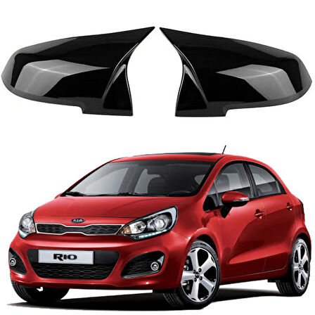 Kia Rio 11-17 Araca Özel Batman Yarasa Ayna Kapağı Pianoblack