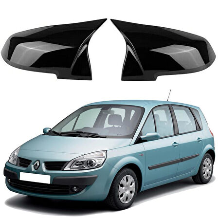 Renault Scenic 2 05-09 Araca Özel Batman Yarasa Ayna Kapağı Pianoblack