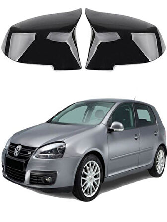Volkswagen Golf 5 03-09 Araca Özel Batman Yarasa Ayna Kapağı Pianoblack