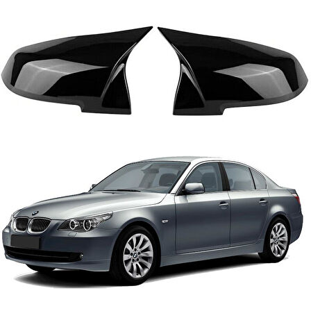 Bmw E60 05-11 Araca Özel Batman Yarasa Ayna Kapağı Pianoblack